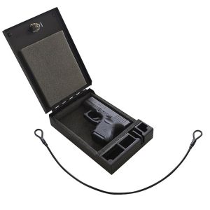 Tuffy Sec Gun Case, For Firearm, 9-3/4 Inch Length X 6-1/2 Inch Width X 1-4/5 Inch Height, Black Powder Coated Steel – 300-01