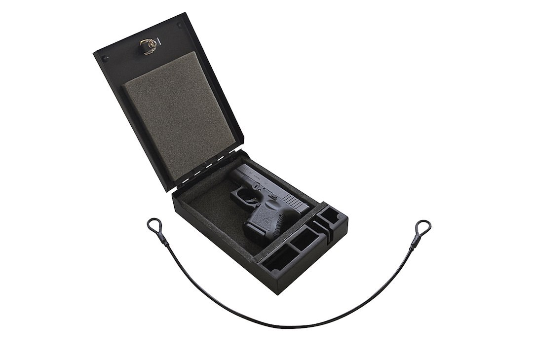 Tuffy Sec Gun Case, For Firearm, 9-3/4 Inch Length X 6-1/2 Inch Width X 1-4/5 Inch Height, Black Powder Coated Steel – 300-01