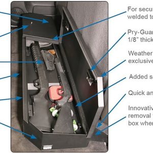 Tuffy Sec Under Seat Storage Unit, Under Rear Seat, Security Lockbox, 13 Inch Length X 55-7/8 Inch Width X 7 Inch Height Overall Size – 307-01