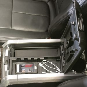 Tuffy Sec Console Security Insert, With Standard Key Lock, Powder Coat, Black, Steel – 315-01