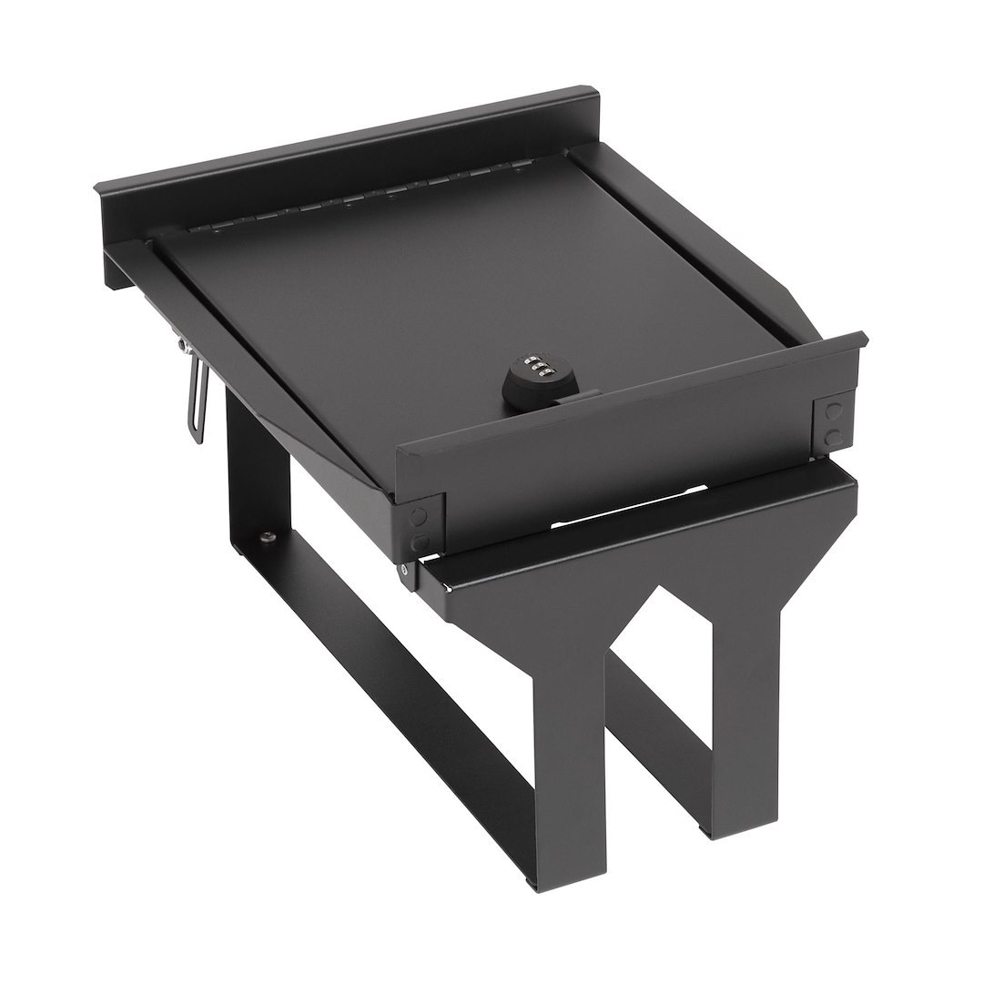Tuffy Sec Console Security Insert, Unlocks with Three Digit Combination Lock, Powder Coated, Textured Black, Steel – 317-01-A