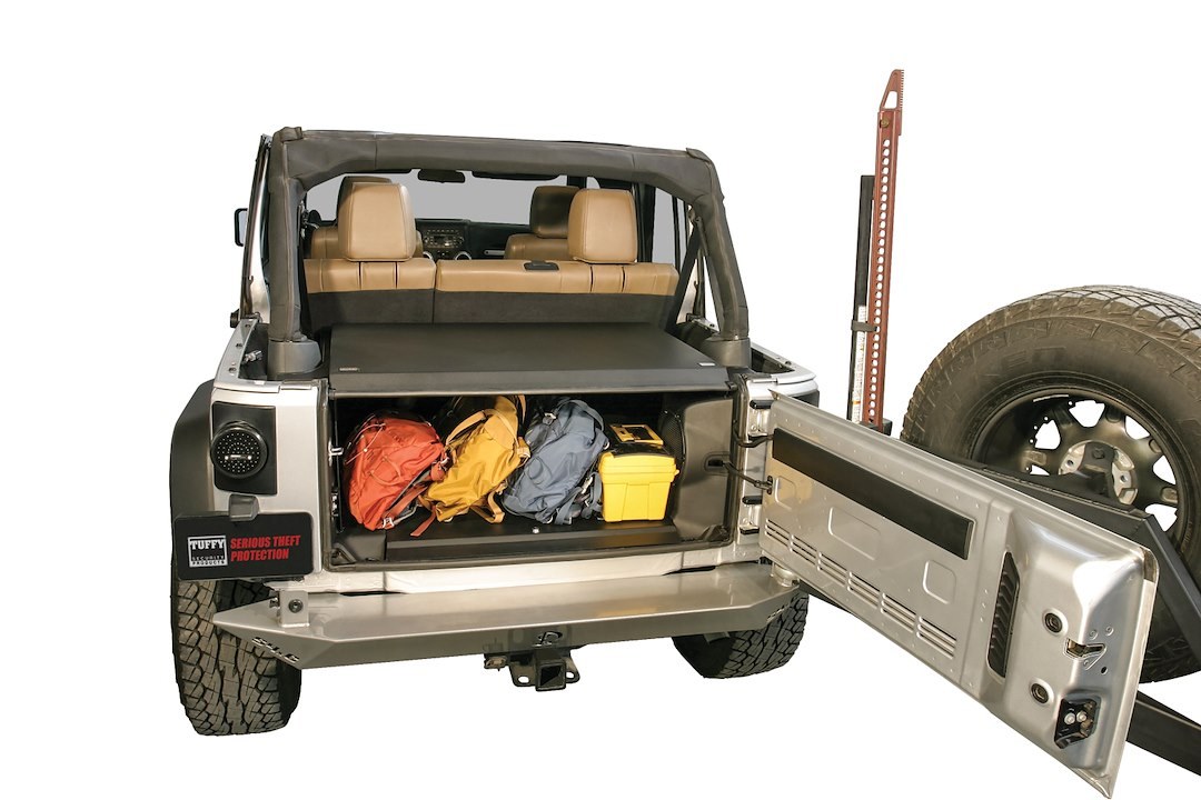 Tuffy Sec Cargo Enclosure, Deluxe, Use to Provide Over 20000 Cubic Inches of Lockable Storage Space, Behind Rear Seat – 326-01