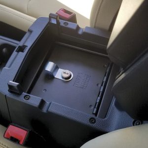 Tuffy Sec Console, Console Insert, 7.44 Inch Length X 8.05 Inch Width X 6.45 Inch Height, Locking, Black, Powder Coated Steel – 348-01