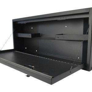 Tuffy Sec Cargo Organizer, Tailgate, Security Lockbox, 33.6 Inch Length X 14-1/2 Inch Width X 6 Inch Height, Black Powder Coated Steel – 349-01