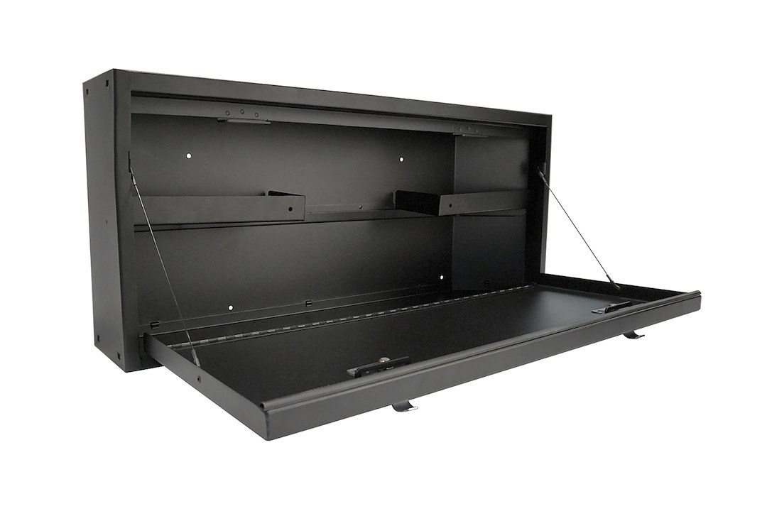 Tuffy Sec Cargo Organizer, Tailgate, Security Lockbox, 33.6 Inch Length X 14-1/2 Inch Width X 6 Inch Height, Black Powder Coated Steel – 349-01