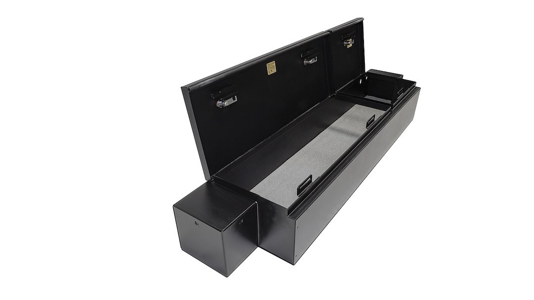 Tuffy Sec Under Seat Storage Unit, Under Rear Seat, Two Compartment Security Lockbox, 11 Inch Length X 51 Inch Width X 7-1/2 Inch Height – 353-01-A