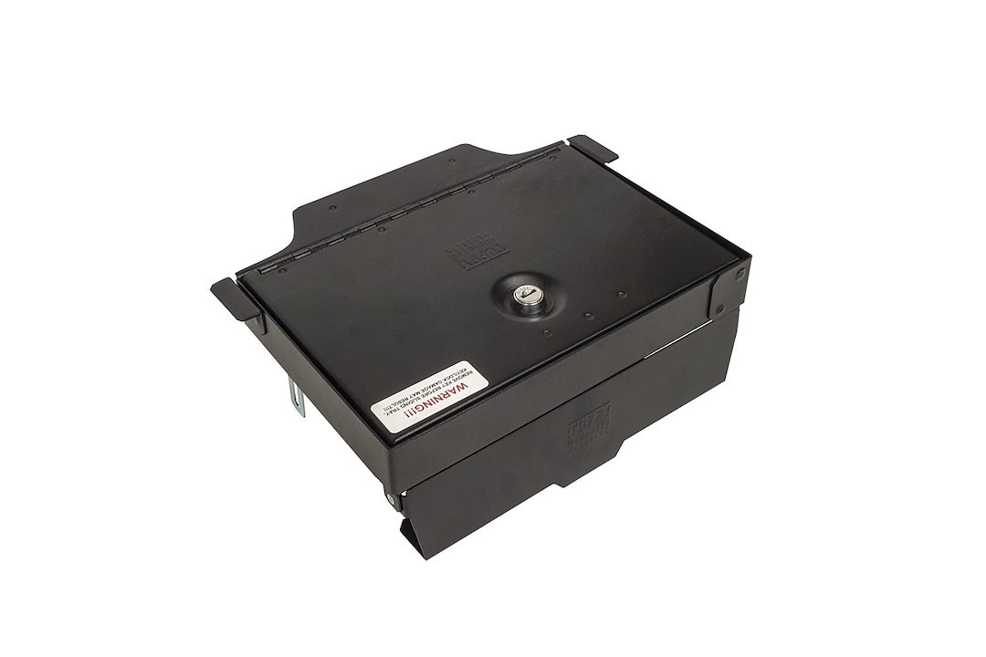 Tuffy Sec Console Security Insert, With Standard Key Lock, Powder Coat, Black, Steel – 354-01