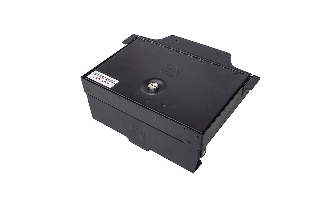 Tuffy Sec Console Security Insert, With Standard Key Lock, Powder Coat, Black, Steel – 354-01