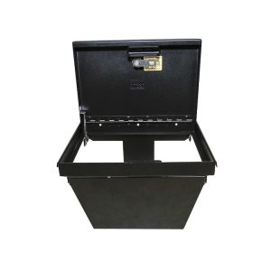 Tuffy Sec Console Security Insert, With Standard Key Lock, Powder Coat, Black, Steel – 356-01