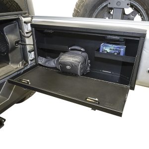 Tuffy Sec Cargo Organizer, Tailgate, 14 Inch Height X 30-1/2 Inch Width X 6 Inch Depth, Black Powder Coated Steel – 359-01