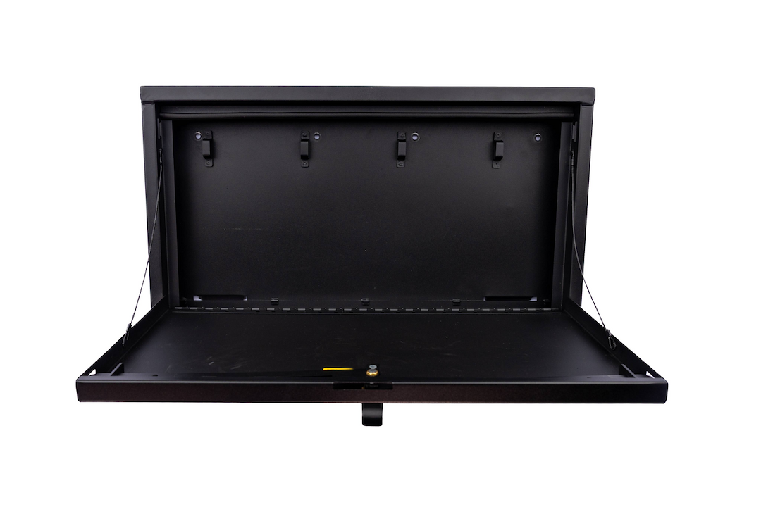 Tuffy Sec Cargo Organizer, Tailgate, Single Compartment, Black, Steel, 28-1/8 Inch Length X 3.12 Inch Width X 14.79 Inch Height, Key Lockable – 378-01