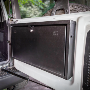 Tuffy Sec Cargo Organizer, Tailgate, Single Compartment, Black, Steel, 28-1/8 Inch Length X 3.12 Inch Width X 14.79 Inch Height, Key Lockable – 378-01