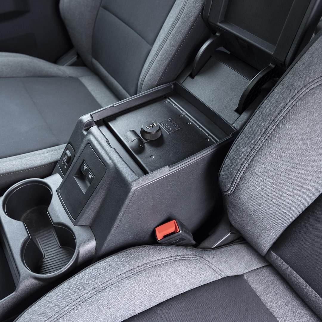 Tuffy Sec Console Security Insert, Safe, Unlocks with 3 Digit Combination, Texture Powder Coated, Black, Steel – 385-01-A