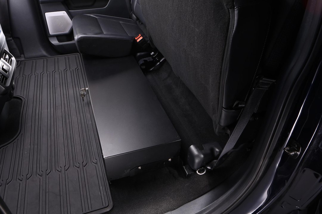 Tuffy Sec Under Seat Storage Unit, Under Rear Seat, Single Compartment, 13 Inch Length X 46 Inch Width X 6.13 Inch Height, Black, Steel – 44001-01-01