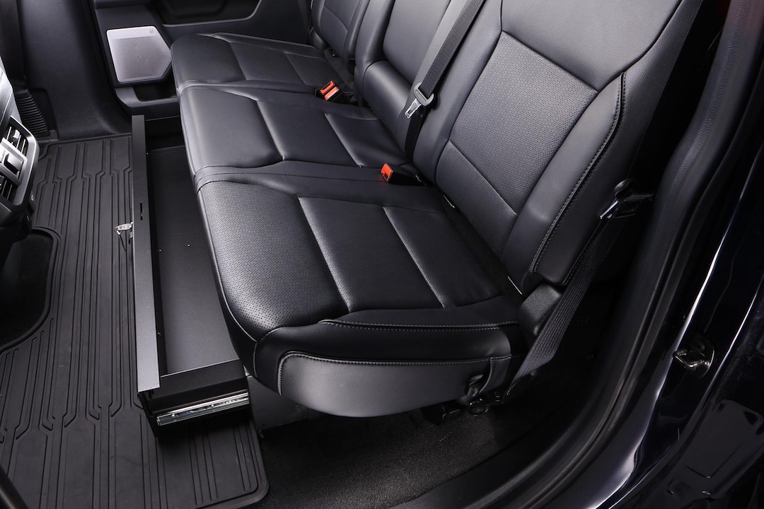 Tuffy Sec Under Seat Storage Unit, Under Rear Seat, Single Compartment, 13 Inch Length X 46 Inch Width X 6.13 Inch Height, Black, Steel – 44001-01-01