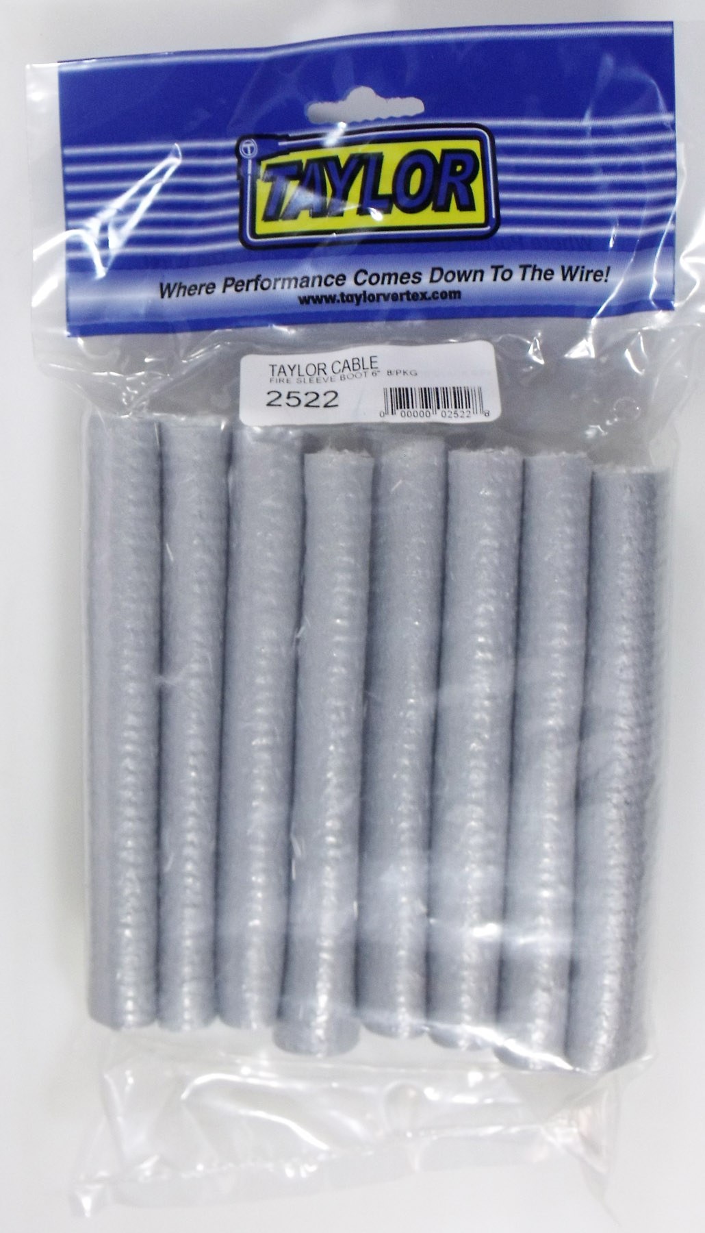 Taylor Cable Spark Plug Boot Heat Sleeve, Set of 8, Silver – 2522