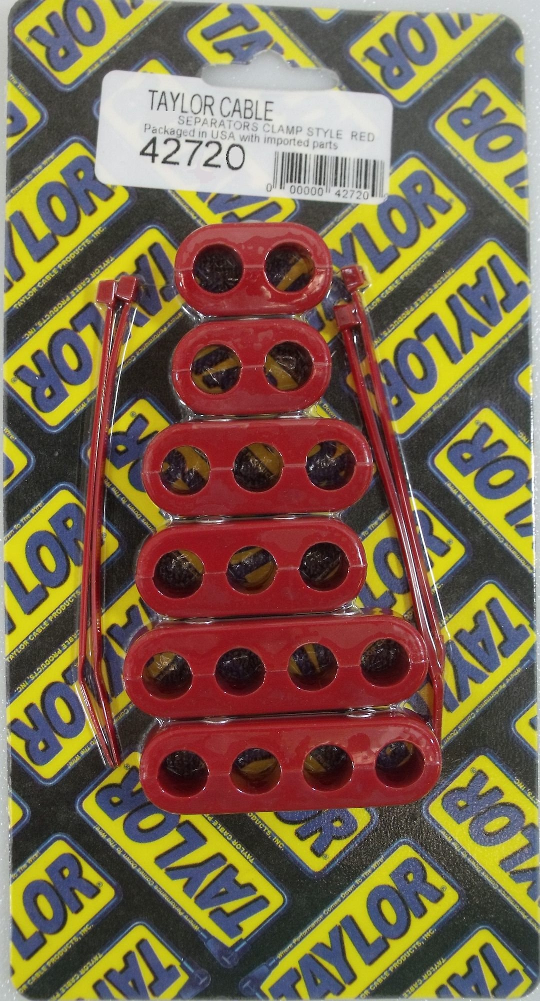Taylor Cable Spark Plug Wire Separator, 7-8 Millimeter Spark Plug Wire, Red, Nylon – 42720