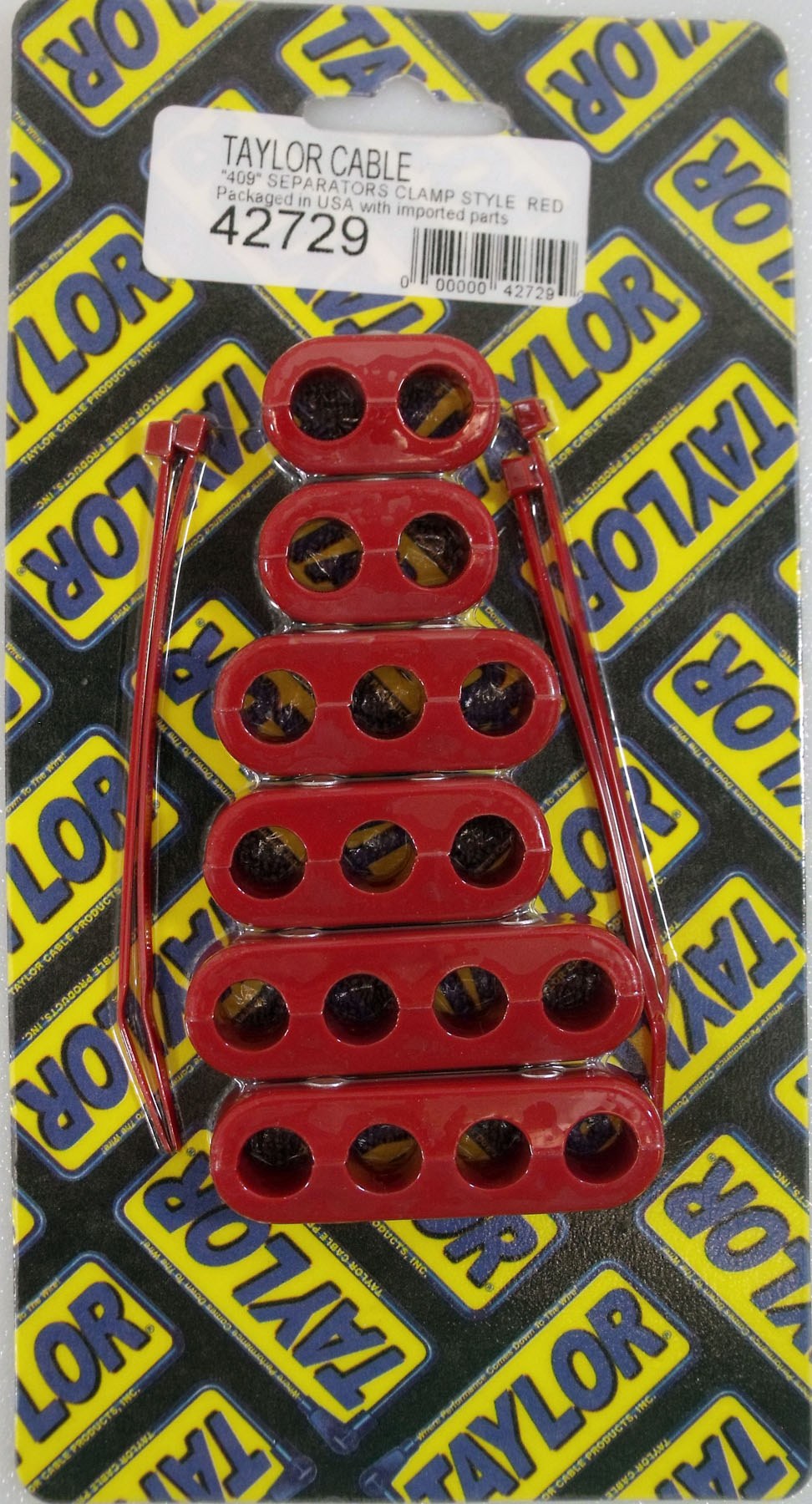 Taylor Cable Spark Plug Wire Separator, 10.4 Millimeter Spark Plug Wire, Red, Nylon – 42729
