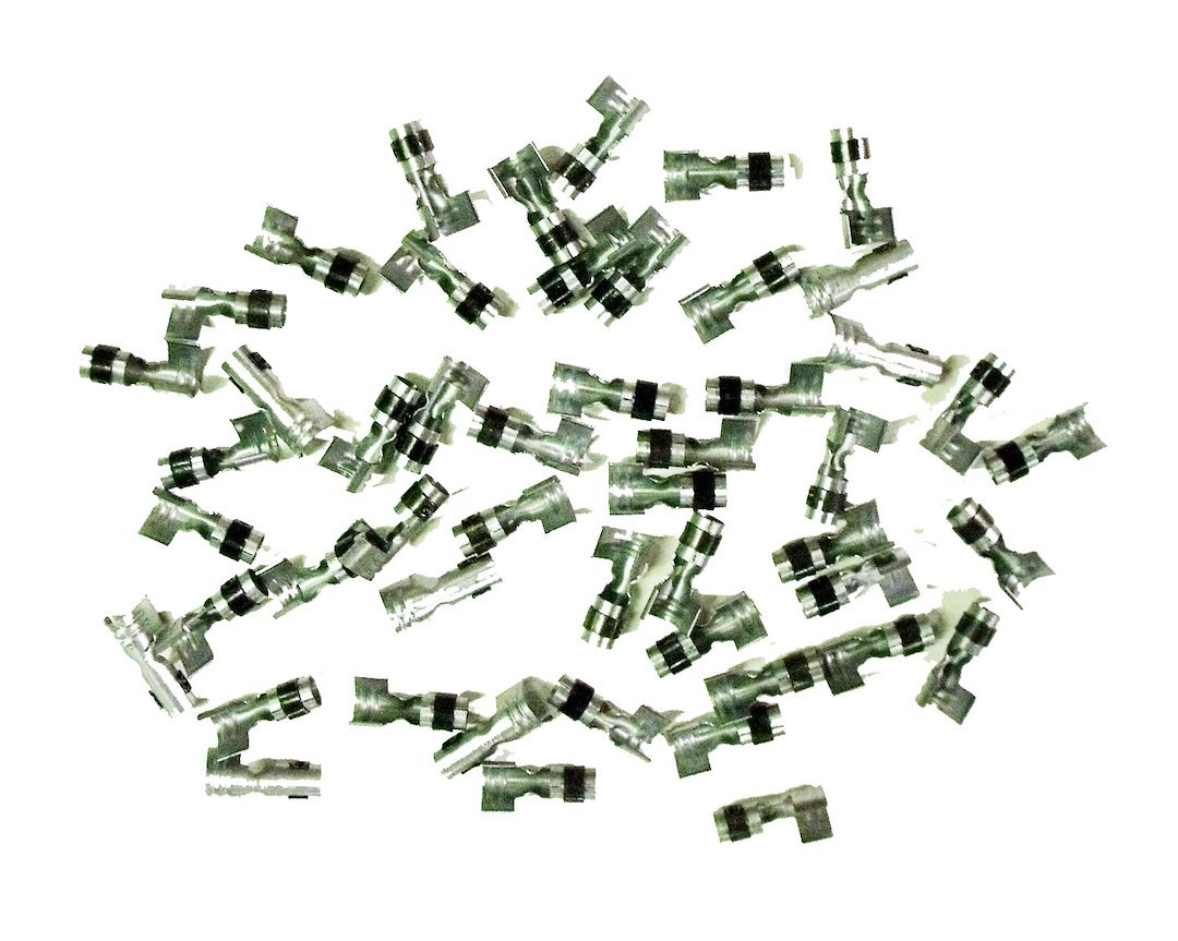 Taylor Cable Spark Plug Wire Terminal, For Use with 8 Millimeter Spark Plug Wire, 180 Degree, Set of 50 – 44399