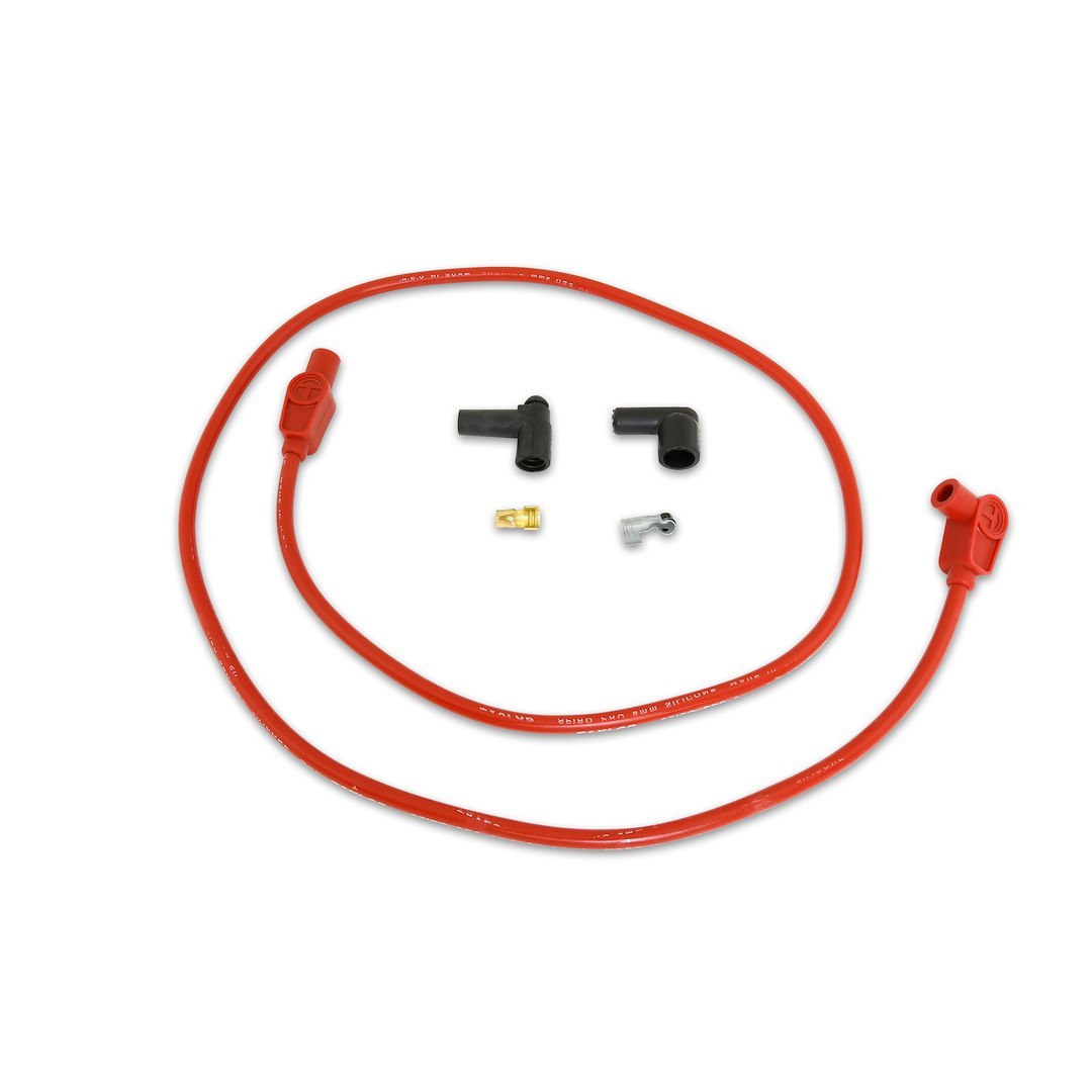 Taylor Cable Spark Plug Wire, Spiro-Pro, 8 Millimeter Diameter, Silicone, 180 Degree Spark Plug Boot, 90 Degree Distributor Boot – 45423