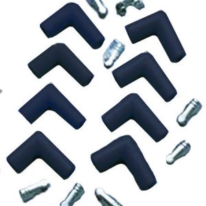 Taylor Cable Spark Plug Boot, 90 Degree, 8 Millimeter Wire Size, With Terminal, Black Silicone, Set of 8 – 46001