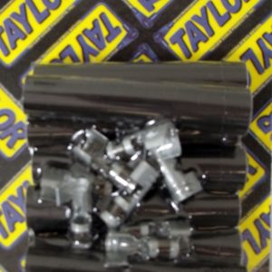 Taylor Cable Spark Plug Boot, 180 Degree, 8 Millimeter Wire Size, With Terminal, Black Silicone, Set of 8 – 46003