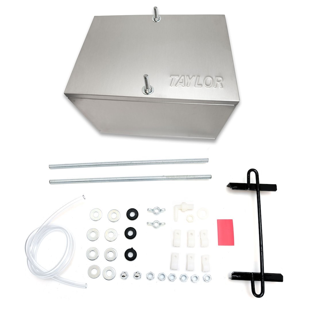 Taylor Cable Battery Box, 13 1/2 Inch Length X 9 1/2 Inch Width X 10 Inch Height, With Mounting Hardware, Satin, Aluminum – 48100