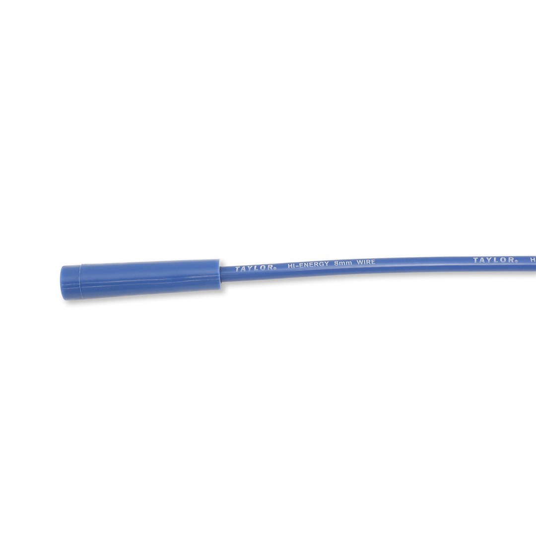 Taylor Cable Spark Plug Wire Set, High Energy Custom, Pre Assembled, Blue, 8 Millimeter Diameter, Silicone, Resistor Core – 64671