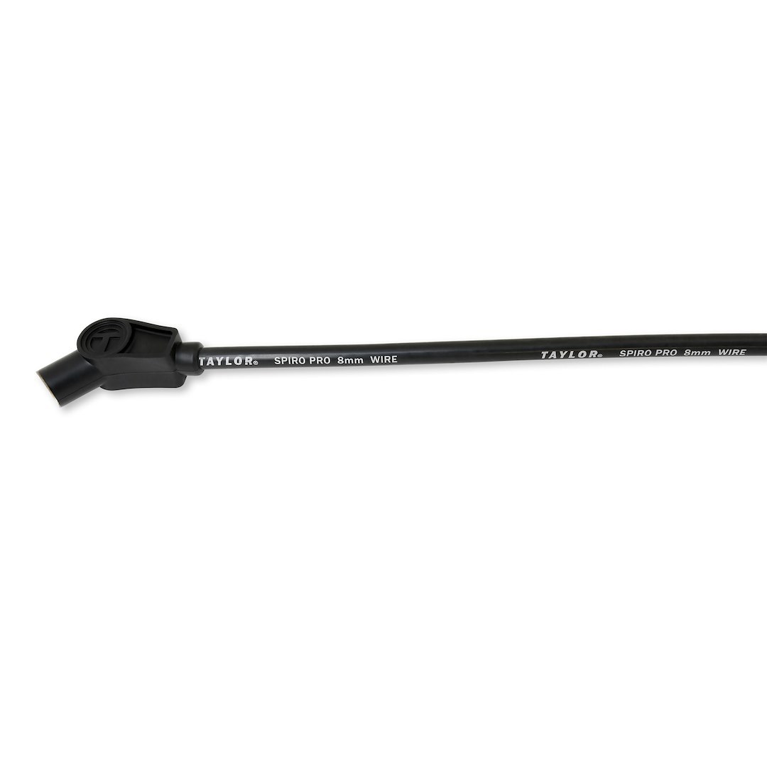 Taylor Cable Spark Plug Wire Set, Spiro-Pro Race-Fit, Pre Assembled, Black, 8 Millimeter Diameter, Fiberglass Insulated Silicone, Wire Core – 76032