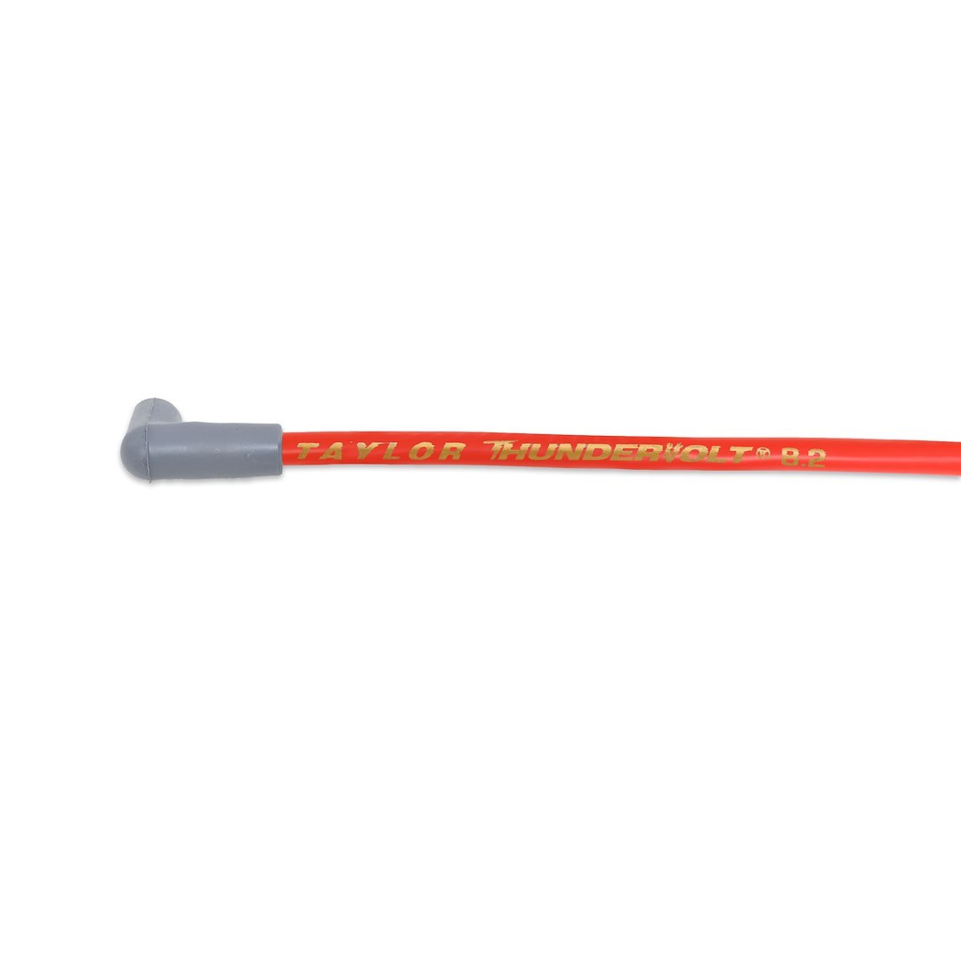 Taylor Cable Spark Plug Wire Set, Thundervolt 8.2 Custom Fit, Pre Assembled, Red, 8.2 Millimeter Diameter, Zimplex Silicone – 82244