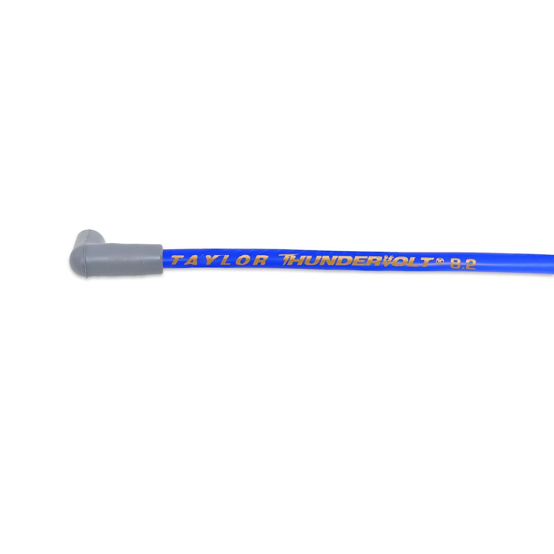 Taylor Cable Spark Plug Wire Set, Thundervolt 8.2 Custom Fit, Pre Assembled, Blue, 8.2 Millimeter Diameter, Zimplex Silicone – 82644