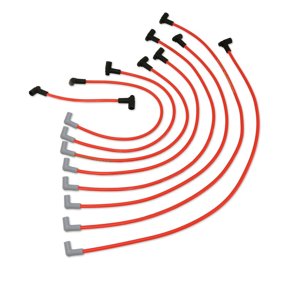 Taylor Cable Spark Plug Wire Set, Thundervolt 8.2 Custom Fit, Pre Assembled, Red, 8.2 Millimeter Diameter, Zimplex Silicone – 84276
