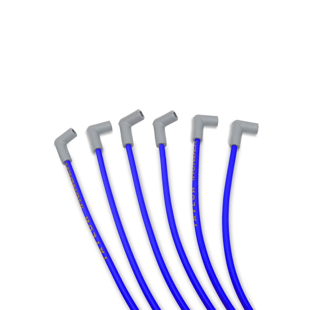 Taylor Cable Spark Plug Wire Set, Thundervolt 8.2 Custom Fit, Pre Assembled, Blue, 8.2 Millimeter Diameter, Zimplex Silicone – 84649