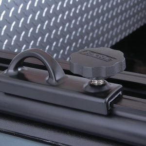 Trac Rac Tie Down Anchor, Mounts to Tracrac ™ Base Rails, Black, Aluminum, Set of 2 – 25100