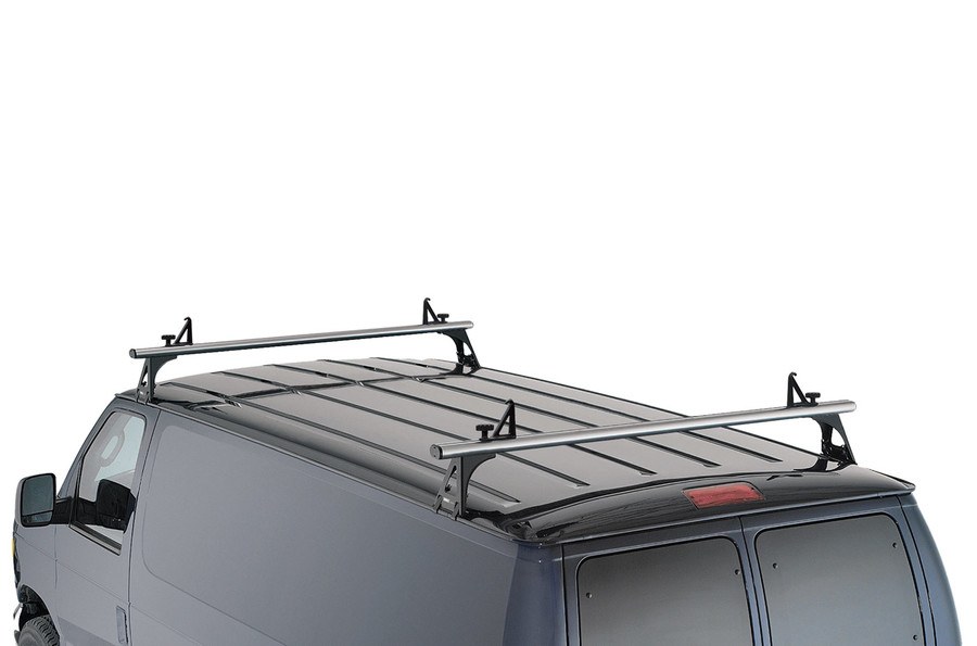 Trac Rac Ladder Rack, Tracvan ™, 500 Pound Capacity, Right and Left Rain Gutter Mount, Multi-Fit, Non-Adjustable, Powder Coated, Aluminum – 29055XT