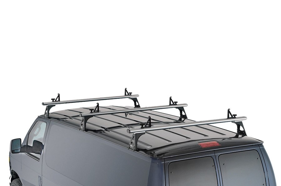 Trac Rac Ladder Rack, Tracvan ™, 500 Pound Capacity, Right and Left Rain Gutter Mount, Multi-Fit, Non-Adjustable, Powder Coated, Aluminum – 29056XT