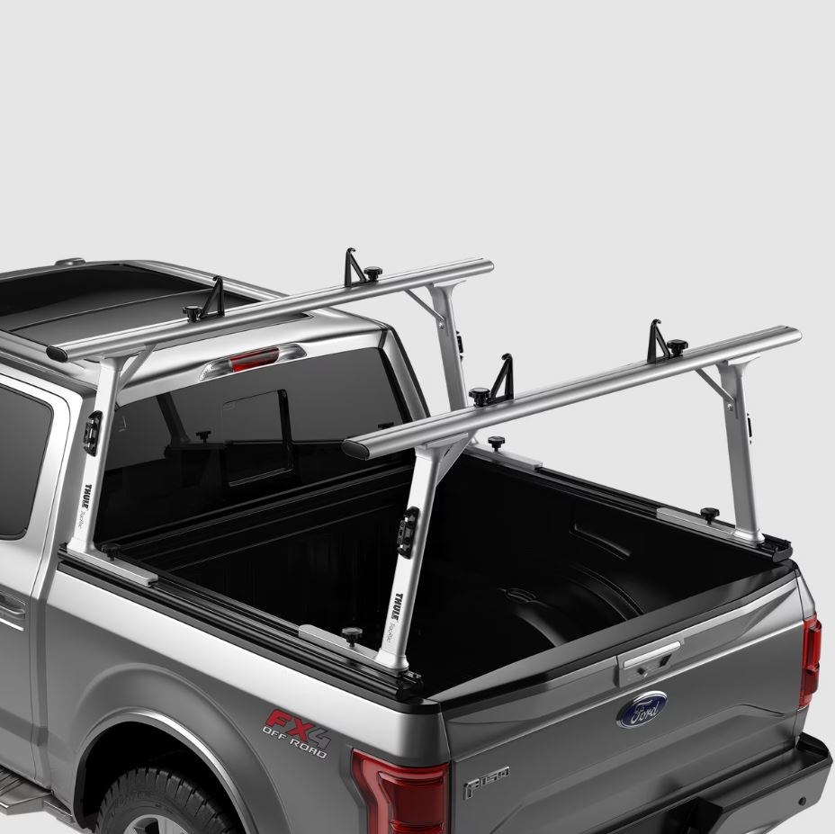 Trac Rac Ladder Rack, Sr Series, 1250 Pound Capacity, Bed Rail Mount, Multi-Fit, Slides Along Base Rails, Powder Coated, Aluminum – 43002XT