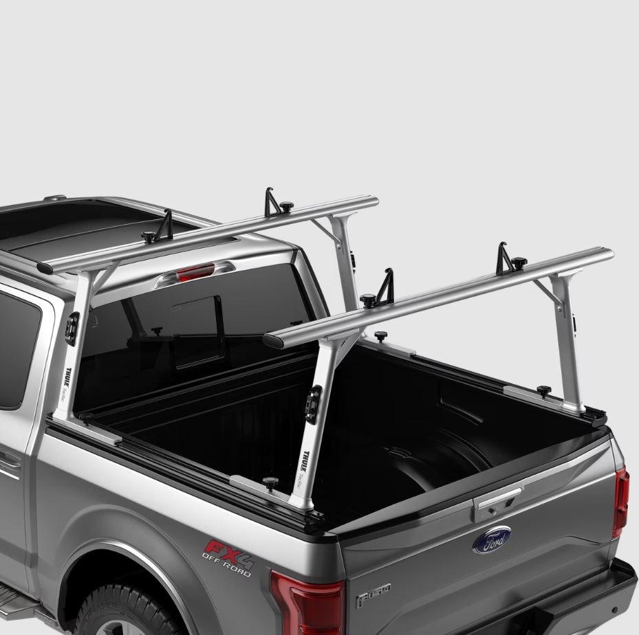 Trac Rac Ladder Rack, Sr Series, 1250 Pound Capacity, Bed Rail Mount, Multi-Fit, Slides Along Base Rails, Powder Coated, With Load Stops – 43003XT
