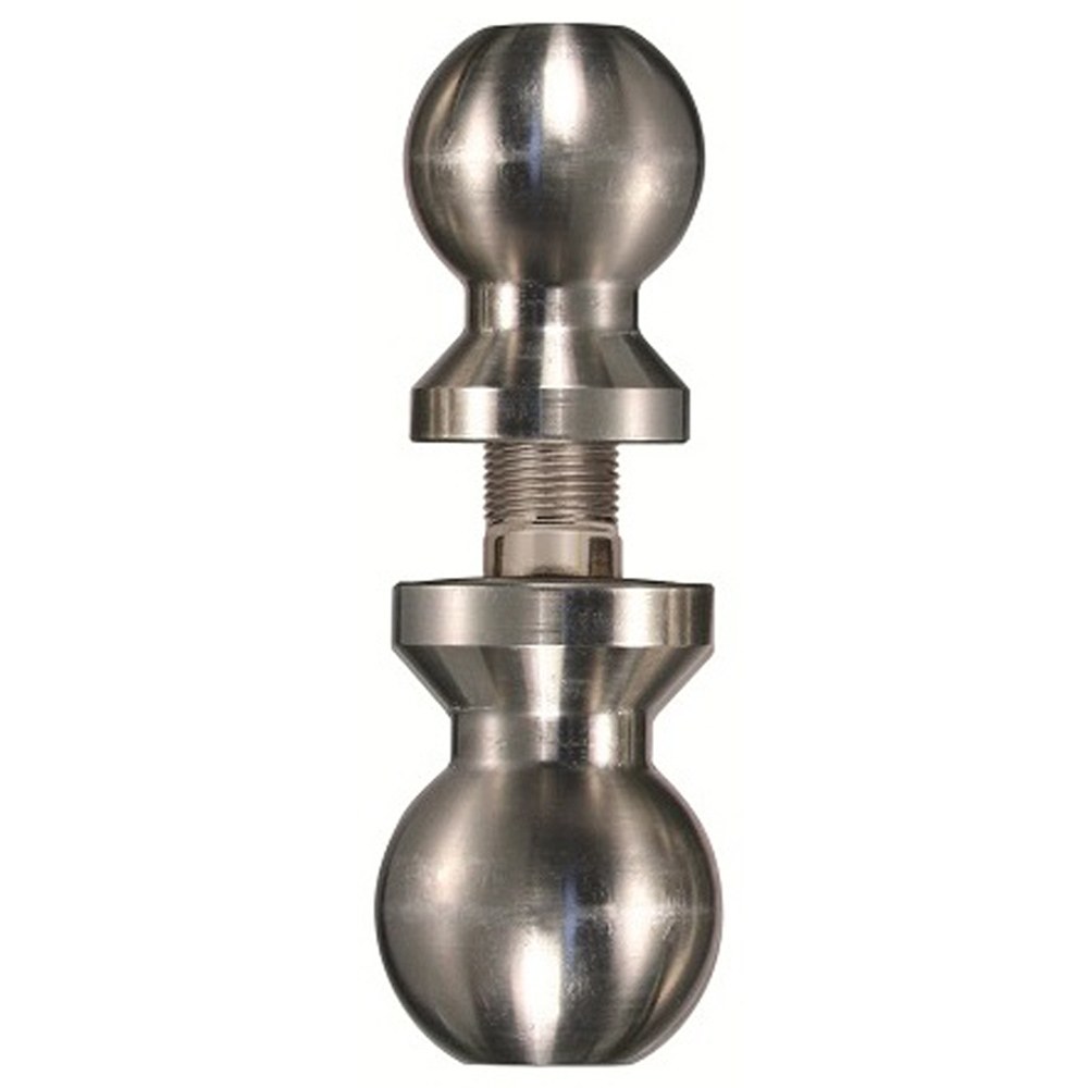 Trimax Trailer Hitch Ball, 2 Inch and 2-5/16 Inch Balls, 10000 Pound Gross Trailer Weight Capacity, 1 Inch Long Shank, Chrome, Steel – TDBC22516