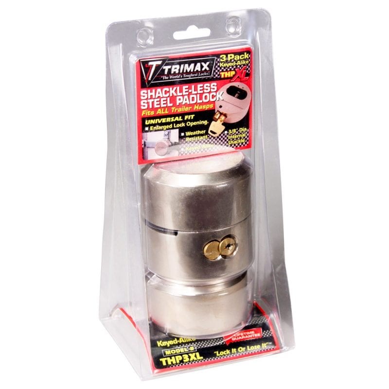 Trimax Padlock, Thpxl Series, Key Type, 1 Inch Diameter Shackle, Pack of 3 – THP3XL