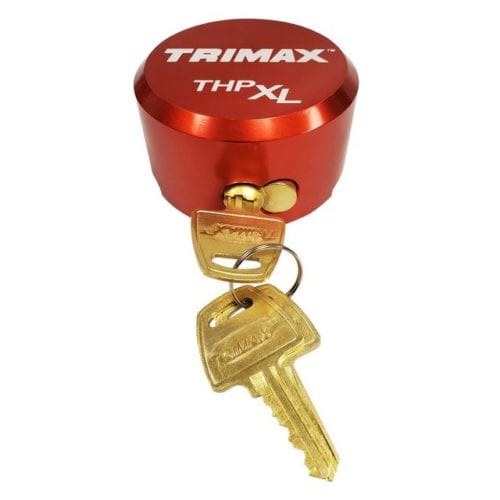 Trimax Padlock, Used for Gates/ Trucks and Heavy Duty Security Hasps, Key Type, 3/8 Inch Shackle Diameter, 2-7/8 Inch Diameter Lock Body – THPXLALRD