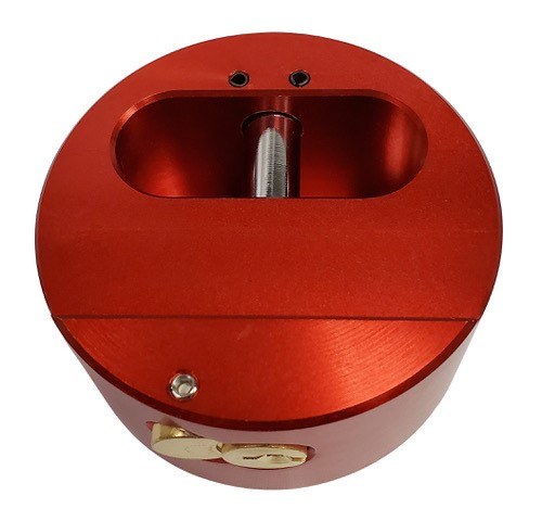 Trimax Padlock, Used for Gates/ Trucks and Heavy Duty Security Hasps, Key Type, 3/8 Inch Shackle Diameter, 2-7/8 Inch Diameter Lock Body – THPXLALRD