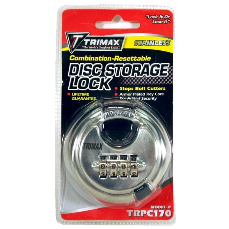 Trimax Padlock, Combination Type, 3/8 Inch Diameter Shackle, Stainless Steel – TRPC170