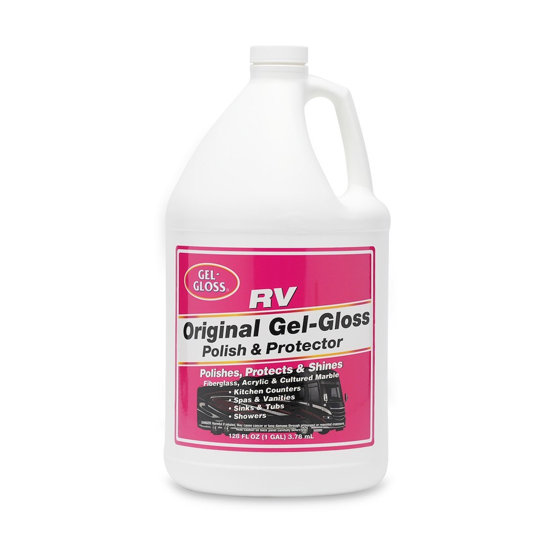 T.r. Industy Multi Purpose Cleaner, Gel Gloss ®, Used to Remove Water Spots/ Cleans and Seals Fiberglass and Acrylic Surfaces, 128 Ounce Jug – GG-128