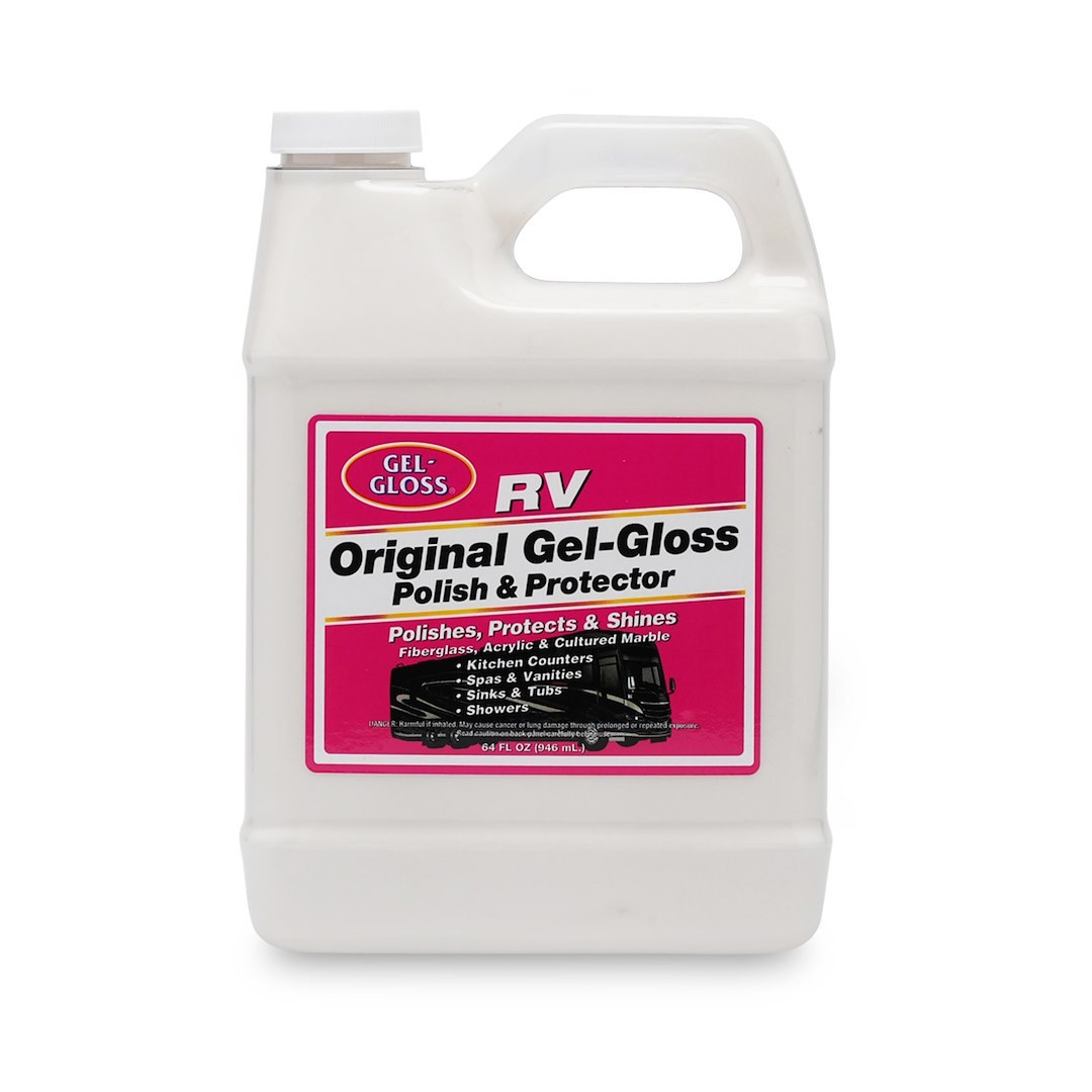 T.r. Industy Multi Purpose Cleaner, Gel Gloss ®, Used to Remove Water Spots/ Cleans and Seals Fiberglass and Acrylic Surfaces, 64 Ounce Jug – GG-64
