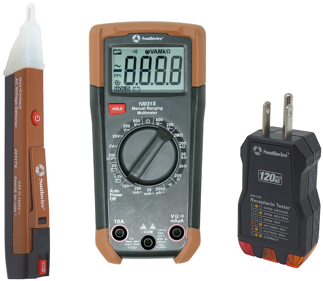 Southwire Circuit Tester, Digital Display/ Green LED/ Red LED Display – 10037K