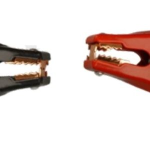 Southwire Battery Jumper Cable Clamp, Road ® Power, Rated for 500 Amps, Vinyl Coated Handle Insulation, 1 Black Handle and 1 Red Handle – 400C-2