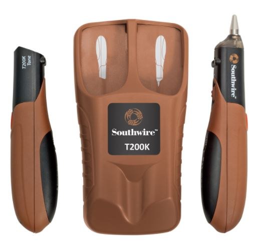 Southwire Circuit Tester, Audible and LED Display, Traces Non-Energized Low-Voltage Cables – T200K