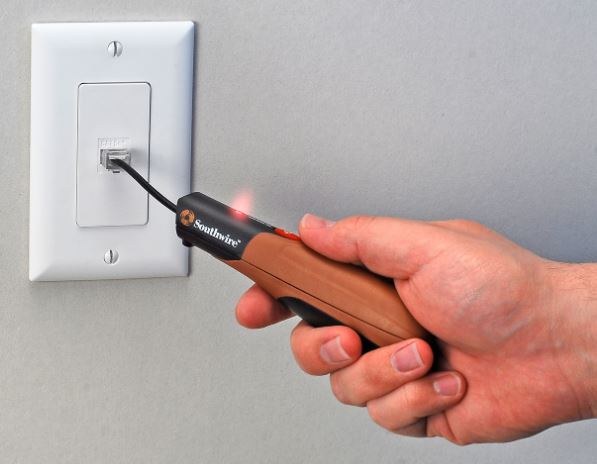 Southwire Circuit Tester, Audible and LED Display, Traces Non-Energized Low-Voltage Cables – T200K