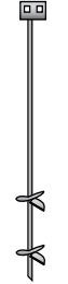 Tie Down Ground Anchor, Iron Root Double Head, Class II (tested Force-550 Pound) Soil Class, 3/4 Inch Diameter X 30 Inch Length – 59095